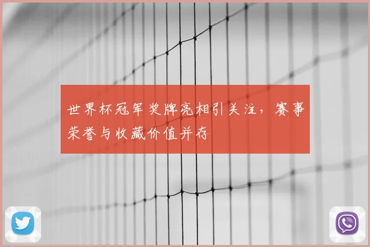 世界杯冠军奖牌亮相引关注，赛事荣誉与收藏价值并存