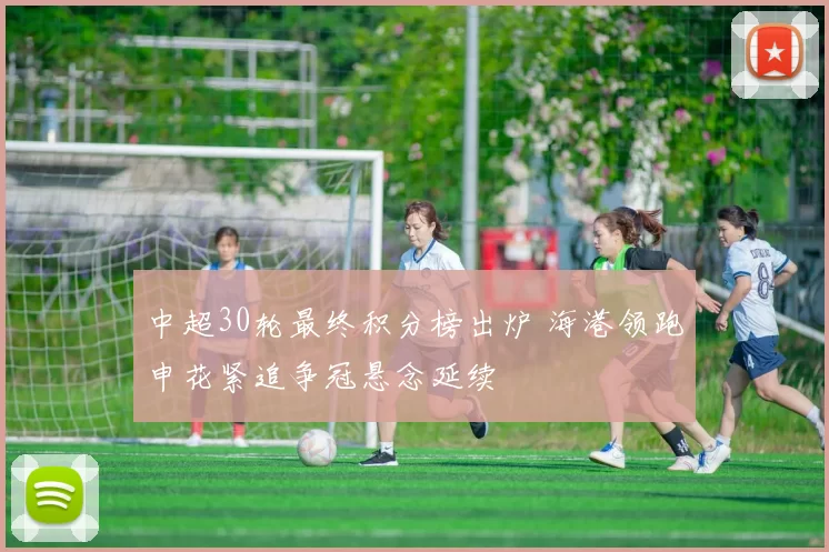 中超30轮最终积分榜出炉 海港领跑申花紧追争冠悬念延续