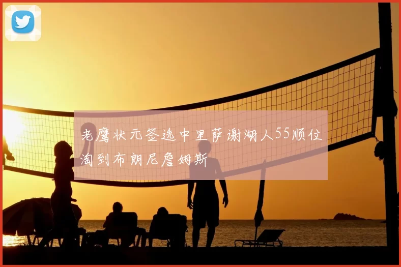 老鹰状元签选中里萨谢湖人55顺位淘到布朗尼詹姆斯